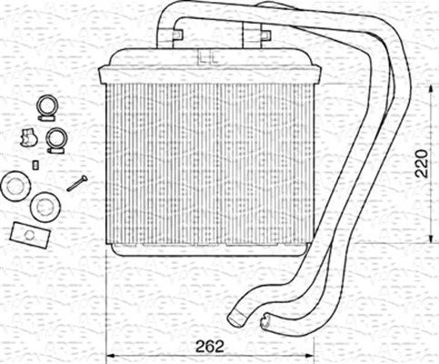 MAGNETI MARELLI Lämmityslaitteen kenno 350218071000